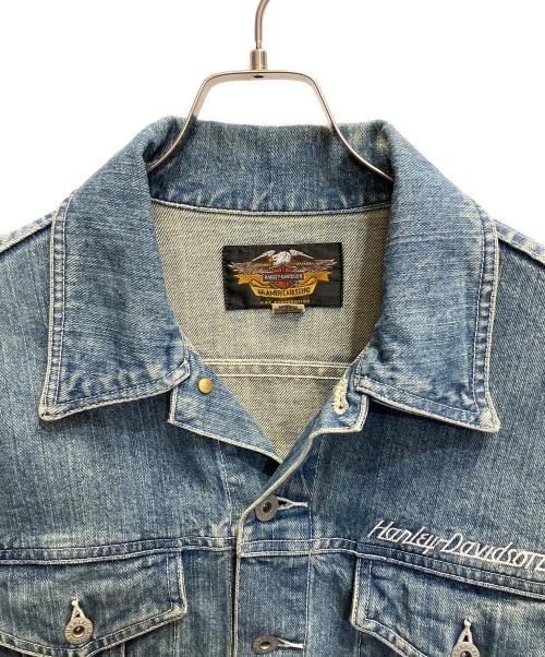 HARLEY-DAVIDSON（ハーレーダビッドソン）HARLEY-DAVIDSON (ハーレーダビッドソン) デニムジャケット ブルー サイズ:Lの古着・服飾アイテム
