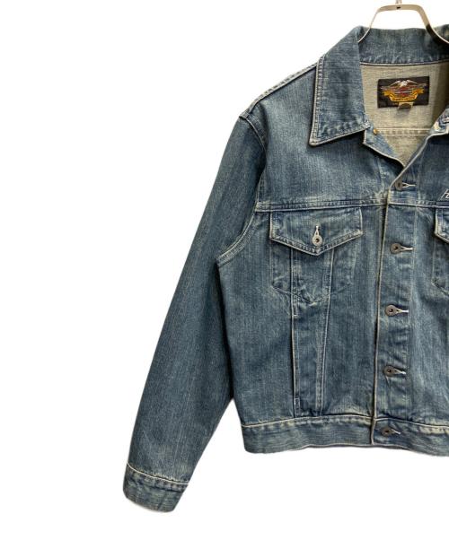 HARLEY-DAVIDSON（ハーレーダビッドソン）HARLEY-DAVIDSON (ハーレーダビッドソン) デニムジャケット ブルー サイズ:Lの古着・服飾アイテム