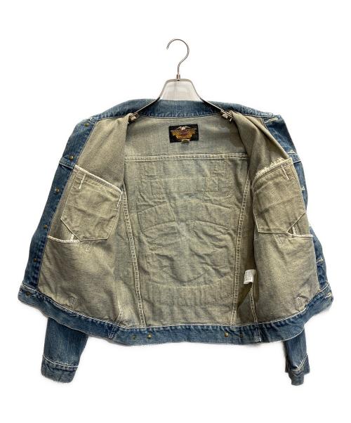 HARLEY-DAVIDSON（ハーレーダビッドソン）HARLEY-DAVIDSON (ハーレーダビッドソン) デニムジャケット ブルー サイズ:Lの古着・服飾アイテム