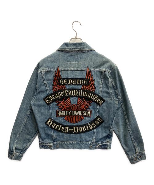 HARLEY-DAVIDSON（ハーレーダビッドソン）HARLEY-DAVIDSON (ハーレーダビッドソン) デニムジャケット ブルー サイズ:Lの古着・服飾アイテム