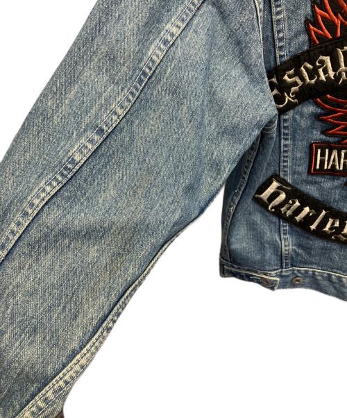 HARLEY-DAVIDSON（ハーレーダビッドソン）HARLEY-DAVIDSON (ハーレーダビッドソン) デニムジャケット ブルー サイズ:Lの古着・服飾アイテム