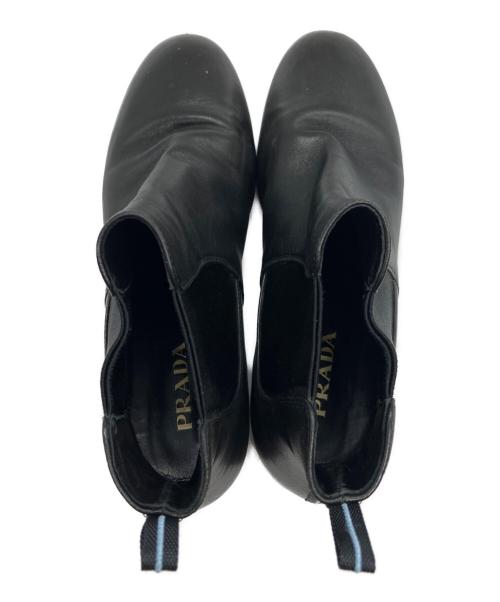 PRADA（プラダ）PRADA (プラダ) サイドゴアブーツ ブラック サイズ:23.5の古着・服飾アイテム