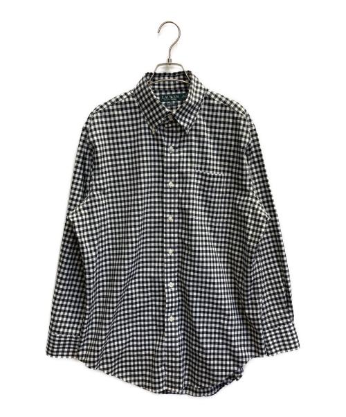 LAUREN RALPH LAUREN（ローレンラルフローレン）LAUREN RALPH LAUREN (ローレンラルフローレン) チェックシャツ ホワイト×ブラック サイズ:Sの古着・服飾アイテム