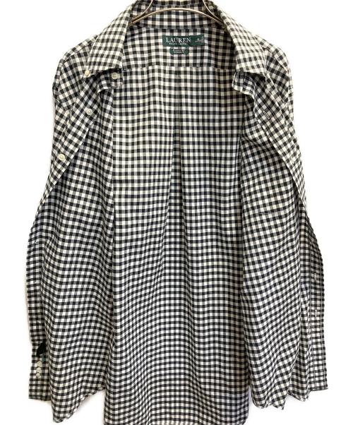 LAUREN RALPH LAUREN（ローレンラルフローレン）LAUREN RALPH LAUREN (ローレンラルフローレン) チェックシャツ ホワイト×ブラック サイズ:Sの古着・服飾アイテム