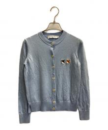 maison kitsune（メゾンキツネ）の古着「ニットカーディガン」｜スカイブルー