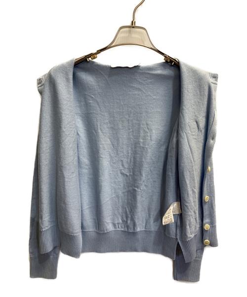 maison kitsune（メゾンキツネ）maison kitsune (メゾンキツネ) ニットカーディガン スカイブルー サイズ:XSの古着・服飾アイテム