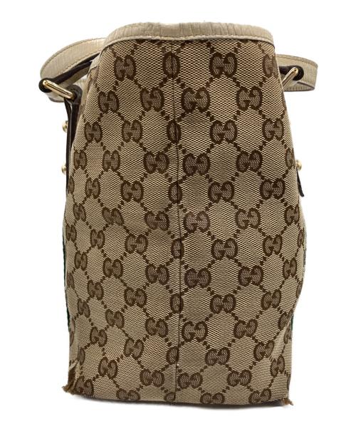 GUCCI（グッチ）GUCCI (グッチ) GGキャンバス シェリーラインバッグ ベージュの古着・服飾アイテム