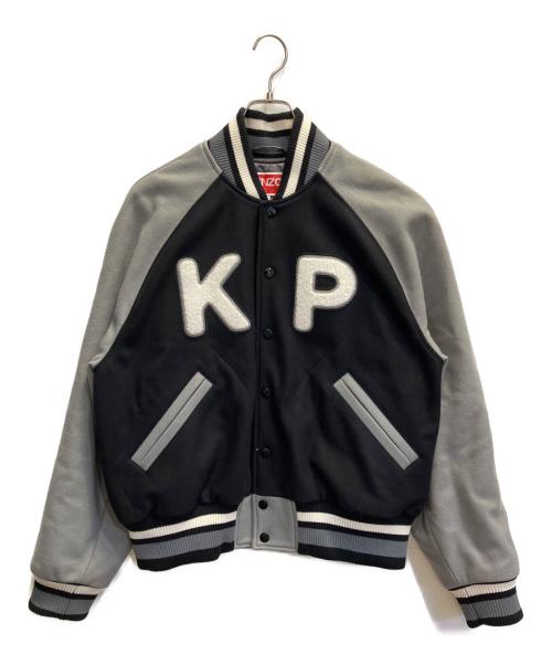 KENZO（ケンゾー）KENZO (ケンゾー) バーシティジャケット グレー×ブラック サイズ:Sの古着・服飾アイテム