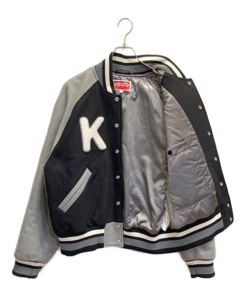 KENZO（ケンゾー）KENZO (ケンゾー) バーシティジャケット グレー×ブラック サイズ:Sの古着・服飾アイテム
