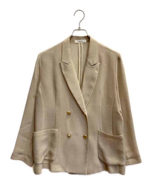 DOUDOU（ドゥドゥ）DOUDOU (ドゥドゥ) メッシュダブルジャケット ベージュ サイズ:FREEの古着・服飾アイテム