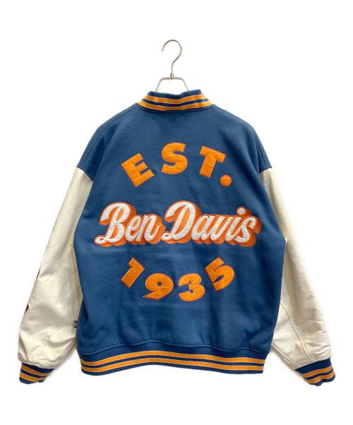 BEN DAVIS（ベンデイビス）BEN DAVIS (ベンデイビス) スタジャン スカイブルー×アイボリー サイズ:Lの古着・服飾アイテム