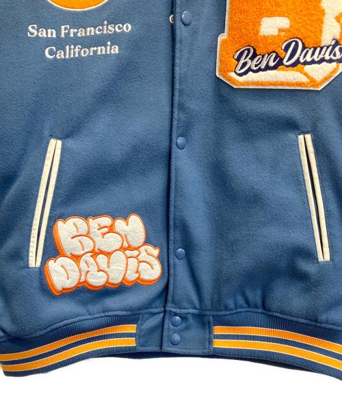BEN DAVIS（ベンデイビス）BEN DAVIS (ベンデイビス) スタジャン スカイブルー×アイボリー サイズ:Lの古着・服飾アイテム