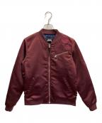 stussyステューシー）の古着「Jodie Bomber Jacket（ジョディー ボンバージャケット）」｜レッド