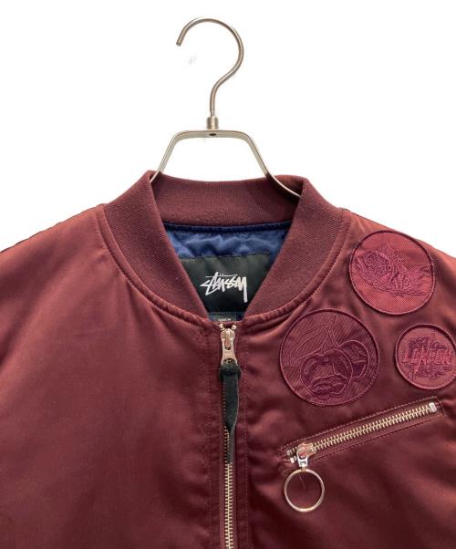 stussy（ステューシー）stussy (ステューシー) Jodie Bomber Jacket（ジョディー ボンバージャケット） レッド サイズ:Sの古着・服飾アイテム