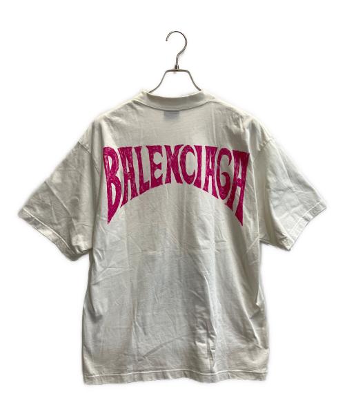 BALENCIAGA（バレンシアガ）BALENCIAGA (バレンシアガ) パリトロピカルプリントTシャツ ホワイト サイズ:Sの古着・服飾アイテム