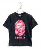 BAPE BY A BATHING APEベイプバイアベイシングエイプ）の古着「ABC CAMO BY BATHING TEE」｜ブラック