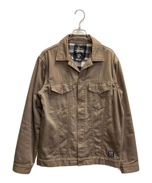 stussy（ステューシー）stussy (ステューシー) デニムジャケット ベージュ サイズ:Mの古着・服飾アイテム