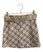 BURBERRY BLUE LABELバーバリー ブルー レーベル）の古着「ミニスカート」｜ベージュ