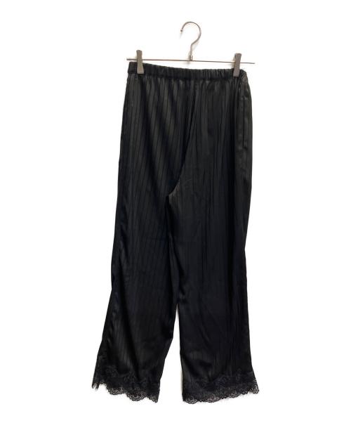 ARCHIVES STANCE（アーカイブスタンス）ARCHIVES STANCE (アーカイブスタンス) サテンストライプレースパンツ ブラック サイズ:FREEの古着・服飾アイテム