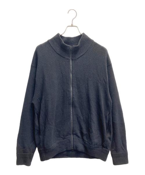 crepuscule（クレプスキュール）crepuscule (クレプスキュール) 24SS Silk Linen Zip CD ジップアップニット ブラック サイズ:1の古着・服飾アイテム