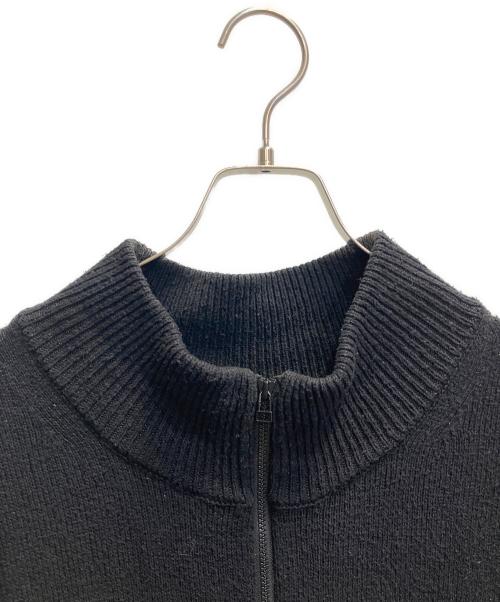 crepuscule（クレプスキュール）crepuscule (クレプスキュール) 24SS Silk Linen Zip CD ジップアップニット ブラック サイズ:1の古着・服飾アイテム