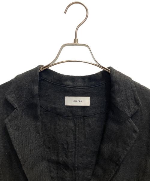 MARKA（マーカ）MARKA (マーカ) LINEN HERRINGBONE STROLL AROUND JACKET ブラック サイズ:1の古着・服飾アイテム