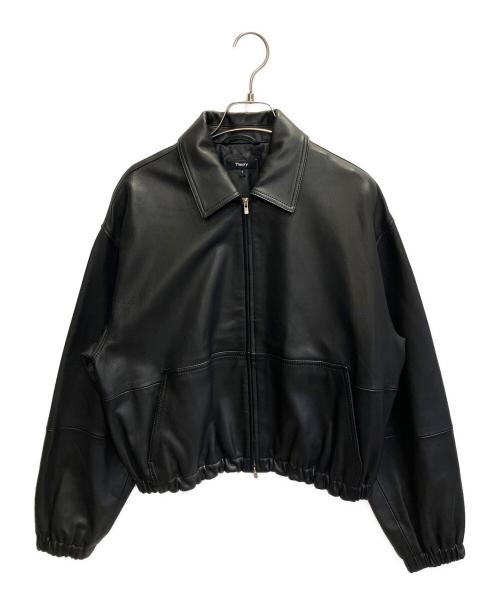 theory（セオリー）theory (セオリー) GLOSS LEATHER BOMBER JK ブラック サイズ:Sの古着・服飾アイテム