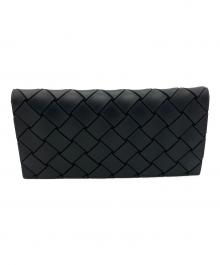 BOTTEGA VENETA（ボッテガベネタ）の古着「二つ折り札入れ」｜ブラック