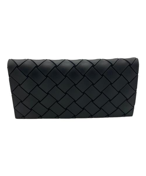BOTTEGA VENETA（ボッテガベネタ）BOTTEGA VENETA (ボッテガベネタ) 二つ折り札入れ ブラックの古着・服飾アイテム