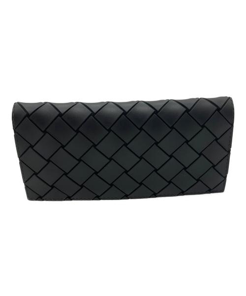 BOTTEGA VENETA（ボッテガベネタ）BOTTEGA VENETA (ボッテガベネタ) 二つ折り札入れ ブラックの古着・服飾アイテム