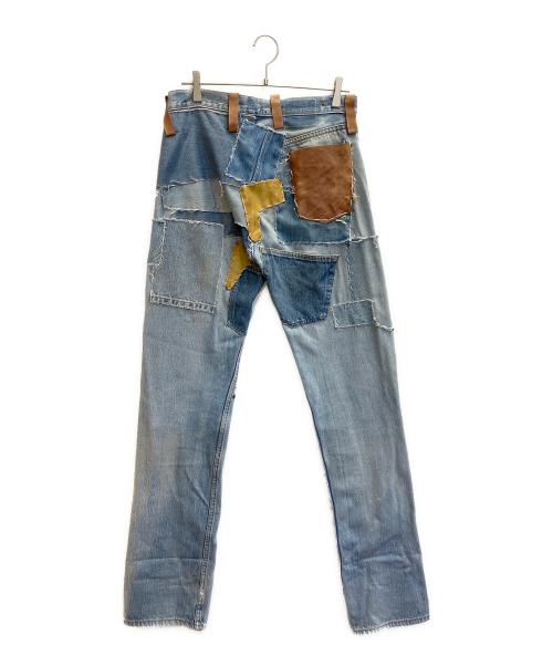 DOLCE & GABBANA（ドルチェ＆ガッバーナ）DOLCE & GABBANA (ドルチェ＆ガッバーナ) パッチワークデニムパンツ ブルー サイズ:111cm（W44）の古着・服飾アイテム