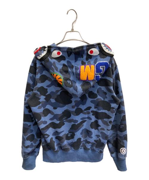 A BATHING APE（アベイシングエイプ）A BATHING APE (アベイシングエイプ) ジップパーカー ブルー サイズ:Sの古着・服飾アイテム