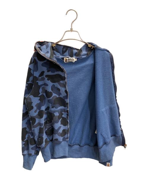 A BATHING APE（アベイシングエイプ）A BATHING APE (アベイシングエイプ) ジップパーカー ブルー サイズ:Sの古着・服飾アイテム