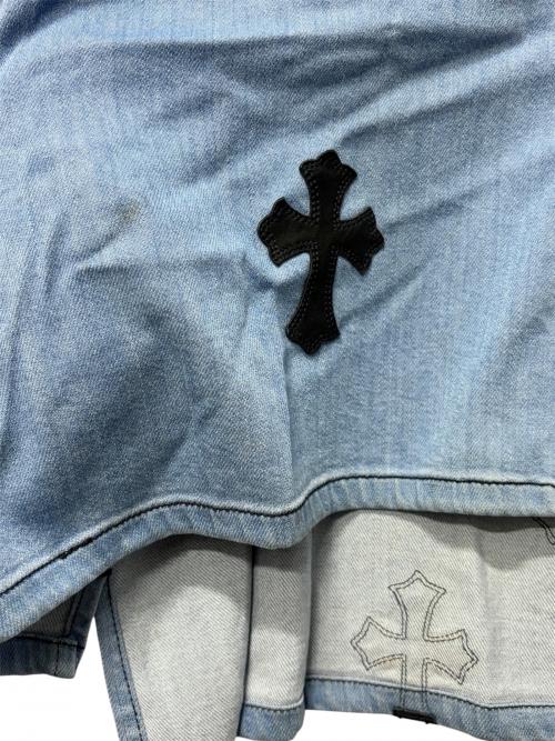 CHROME HEARTS（クロムハーツ）CHROME HEARTS (クロムハーツ) Y NOT Mahal Kita Denim Shirt ブルー サイズ:Ｍの古着・服飾アイテム