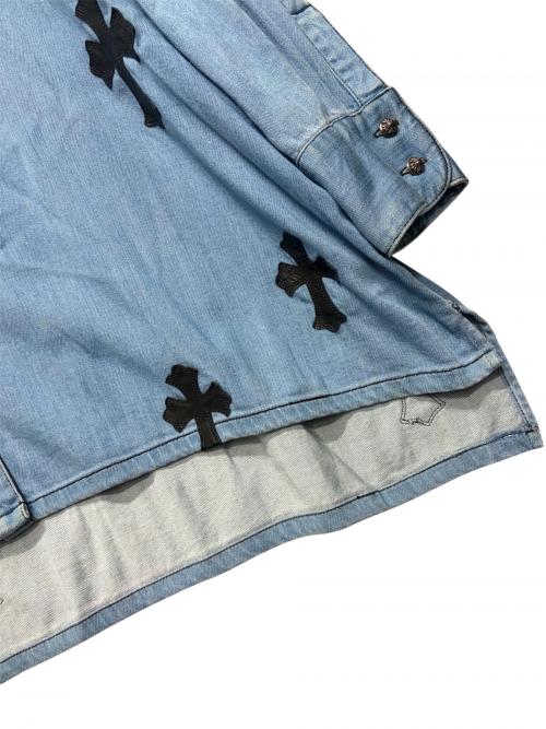 CHROME HEARTS（クロムハーツ）CHROME HEARTS (クロムハーツ) Y NOT Mahal Kita Denim Shirt ブルー サイズ:Ｍの古着・服飾アイテム
