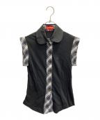 Vivienne Westwood RED LABELヴィヴィアンウエストウッドレッドレーベル）の古着「ノースリーブシャツ」｜ブラック