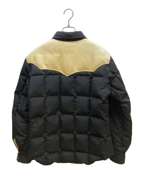 SUGAR CANE（シュガーケーン）SUGAR CANE (シュガーケーン) レザーヨークダウンジャケット ブラック×ベージュ サイズ:不明の古着・服飾アイテム
