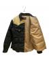 中古・古着 SUGAR CANE (シュガーケーン) レザーヨークダウンジャケット ブラック×ベージュ サイズ:不明：15000円