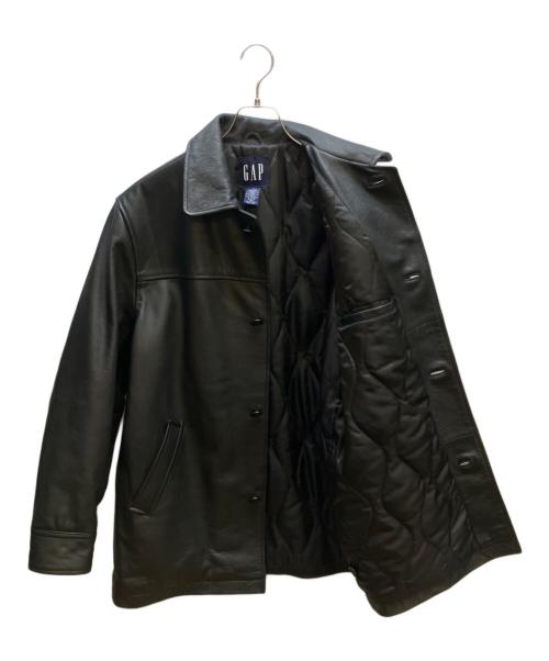 GAP（ギャップ）GAP (ギャップ) レザーカーコート ブラック サイズ:Sの古着・服飾アイテム