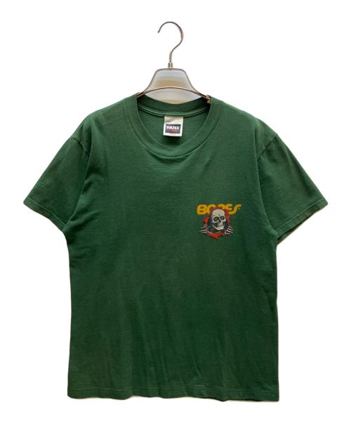 TULTEX（タルテックス）TULTEX (タルテックス) 覗きBONES 半袖Tシャツ グリーン サイズ:Mの古着・服飾アイテム
