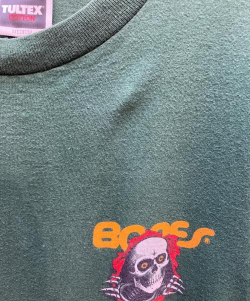 TULTEX（タルテックス）TULTEX (タルテックス) 覗きBONES 半袖Tシャツ グリーン サイズ:Mの古着・服飾アイテム