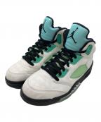 NIKEナイキ）の古着「Nike Air Jordan 5 "White/Black/Island Green"（ナイキ エアジョーダン5 "ホワイト/ブラック/アイランドグリーン"）」｜ホワイト×グリーン