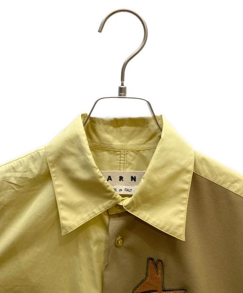 MARNI（マルニ）MARNI (マルニ) 半袖シャツ イエロー×ブラウン サイズ:44の古着・服飾アイテム