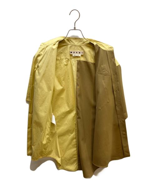 MARNI（マルニ）MARNI (マルニ) 半袖シャツ イエロー×ブラウン サイズ:44の古着・服飾アイテム