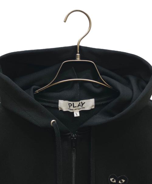 PLAY COMME des GARCONS（プレイコムデギャルソン）PLAY COMME des GARCONS (プレイコムデギャルソン) ジップパーカー ブラック サイズ:Lの古着・服飾アイテム