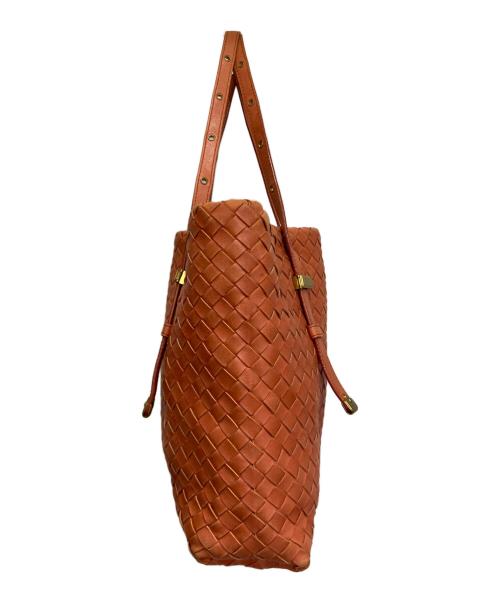 BOTTEGA VENETA（ボッテガベネタ）BOTTEGA VENETA (ボッテガベネタ) イントレチャート ハンドバッグ オレンジの古着・服飾アイテム