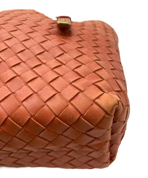 BOTTEGA VENETA（ボッテガベネタ）BOTTEGA VENETA (ボッテガベネタ) イントレチャート ハンドバッグ オレンジの古着・服飾アイテム