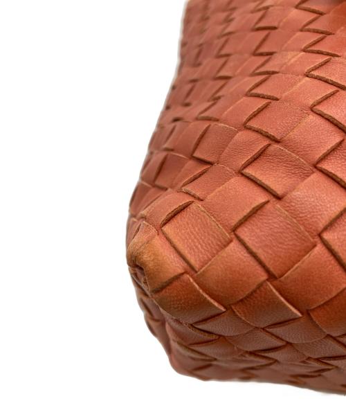 BOTTEGA VENETA（ボッテガベネタ）BOTTEGA VENETA (ボッテガベネタ) イントレチャート ハンドバッグ オレンジの古着・服飾アイテム