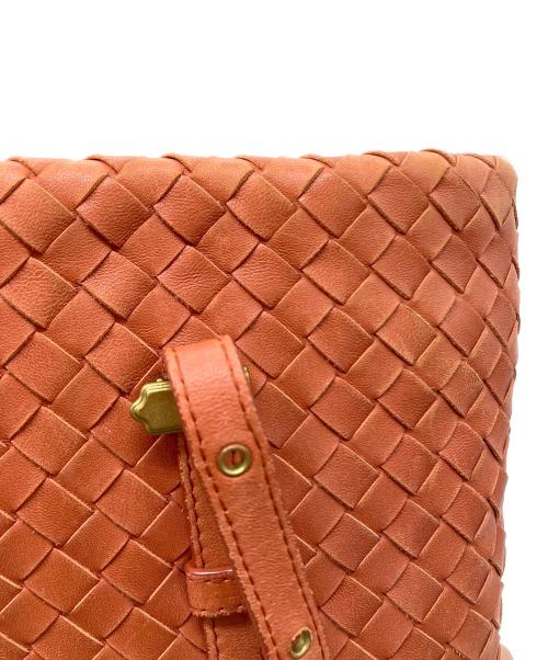 BOTTEGA VENETA（ボッテガベネタ）BOTTEGA VENETA (ボッテガベネタ) イントレチャート ハンドバッグ オレンジの古着・服飾アイテム