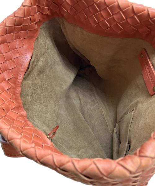 BOTTEGA VENETA（ボッテガベネタ）BOTTEGA VENETA (ボッテガベネタ) イントレチャート ハンドバッグ オレンジの古着・服飾アイテム